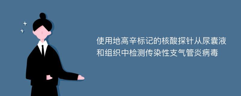 使用地高辛标记的核酸探针从尿囊液和组织中检测传染性支气管炎病毒