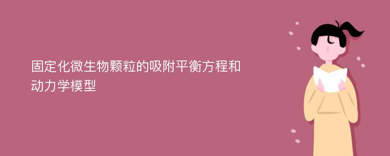 固定化微生物颗粒的吸附平衡方程和动力学模型