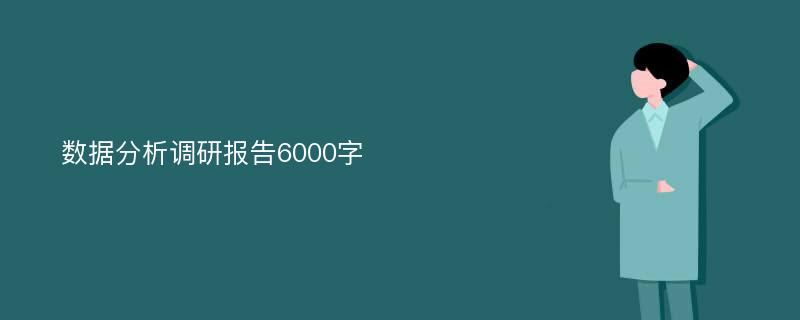 数据分析调研报告6000字