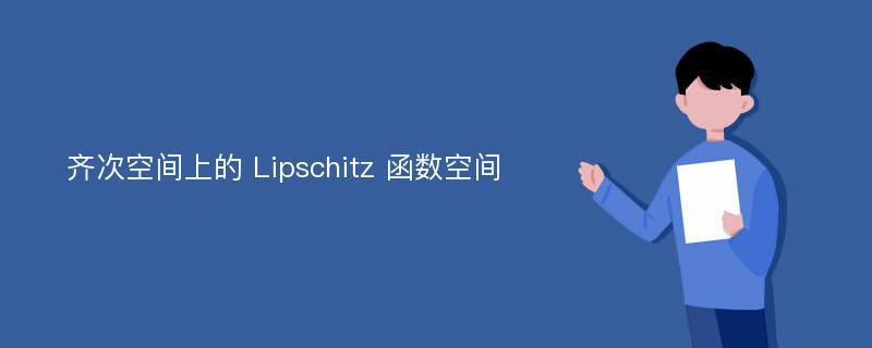 齐次空间上的 Lipschitz 函数空间