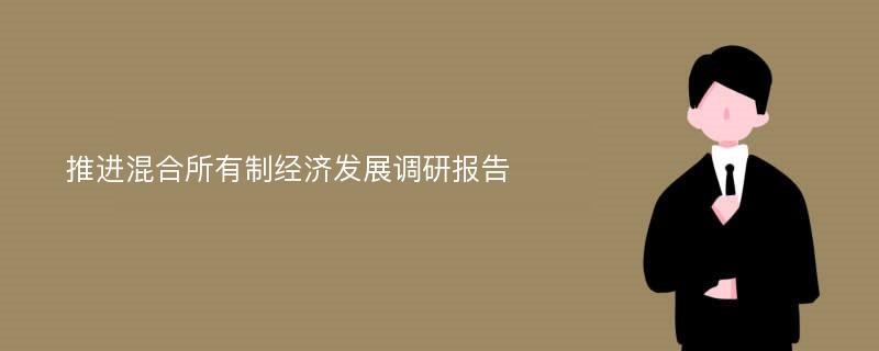 推进混合所有制经济发展调研报告